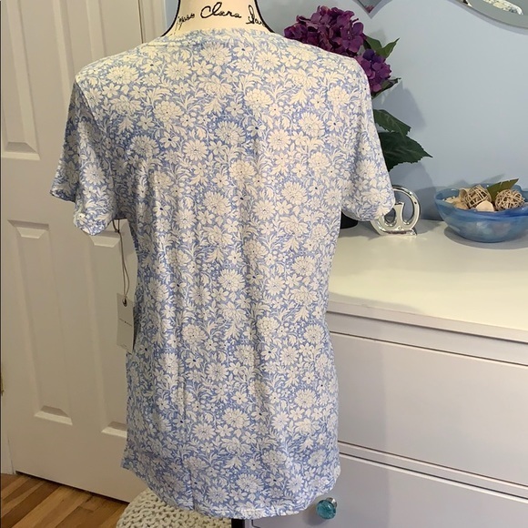 Lucky 🍀 Brand All Over Floral Cotton Tee Medium - Picture 7 of 8